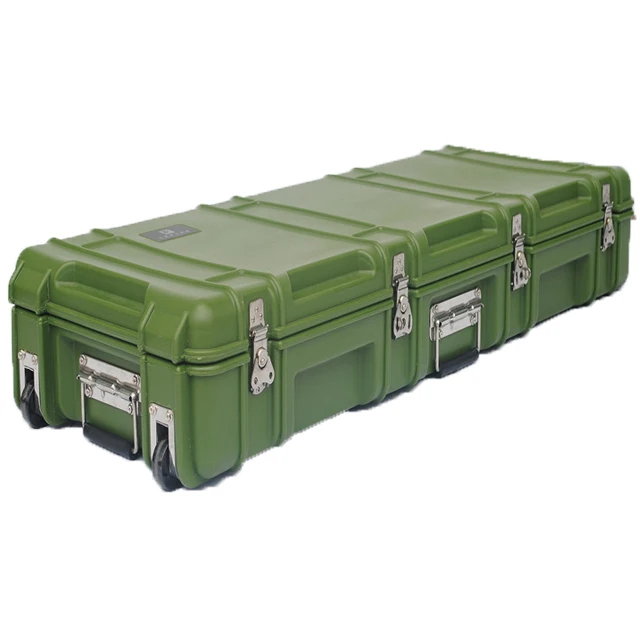 Large plastic waterproof tool box with wheels