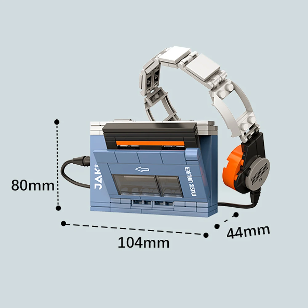 Bricstar high quality plastic building block vintage appliance series walkman radio model diy building block sets for children