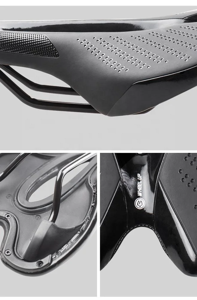 WHEEL UP Comfortable Bike Seat Replacement Bicycle Saddle -PU Leather Bicycle Seat With Polyurethane Foam Pad