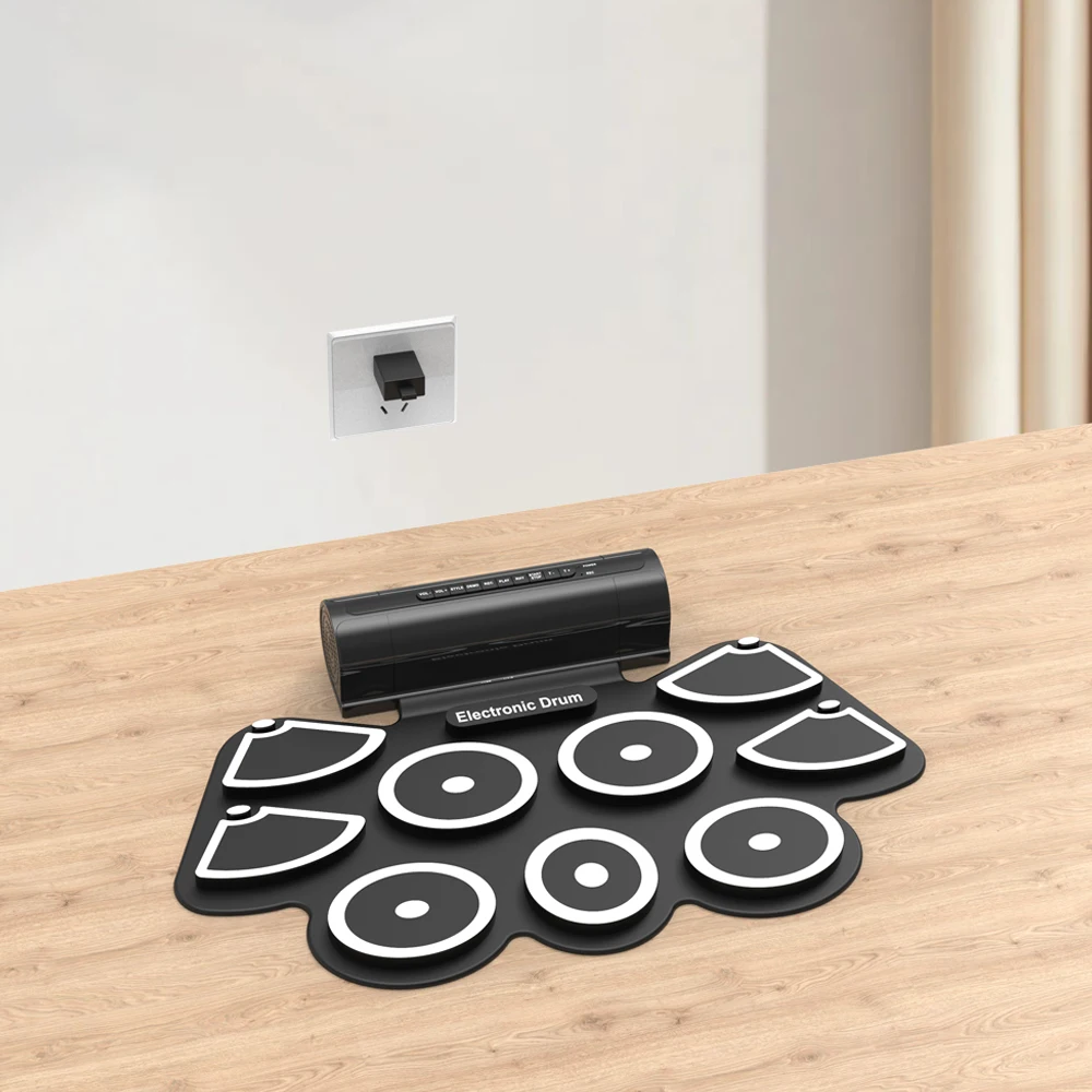 Innovation Promotion hot selling Products Electronic Drum Set Roll Up Drum Practice Pad Midi Drum Kit with speaker