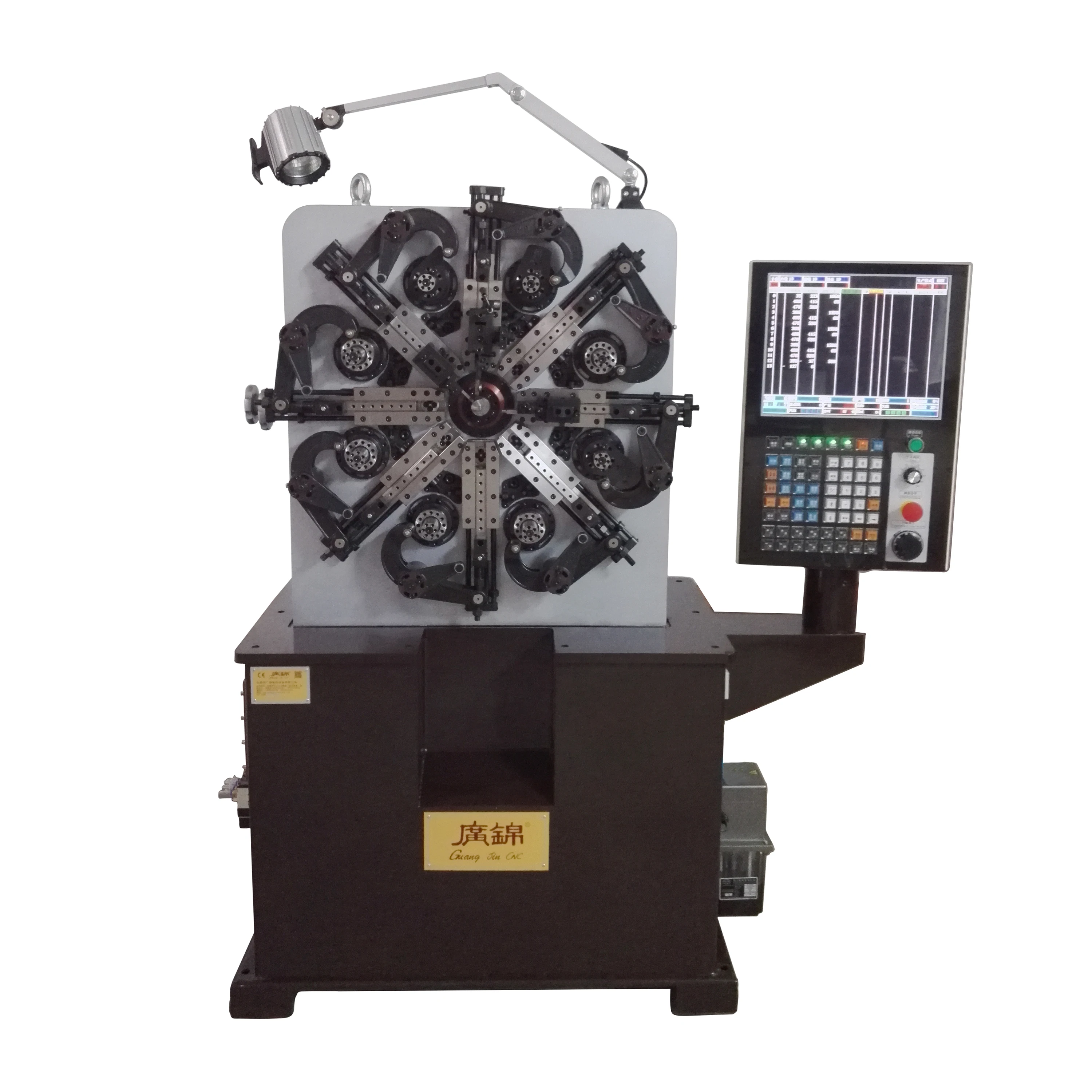 CNC spring forming machine making flat air coil spring using in energy vehicle charging pile