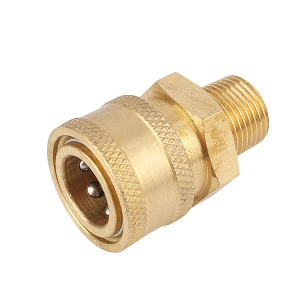 1/4 Inch Male & Female High Pressure Washer Brass Ball Quick Connect Coupler