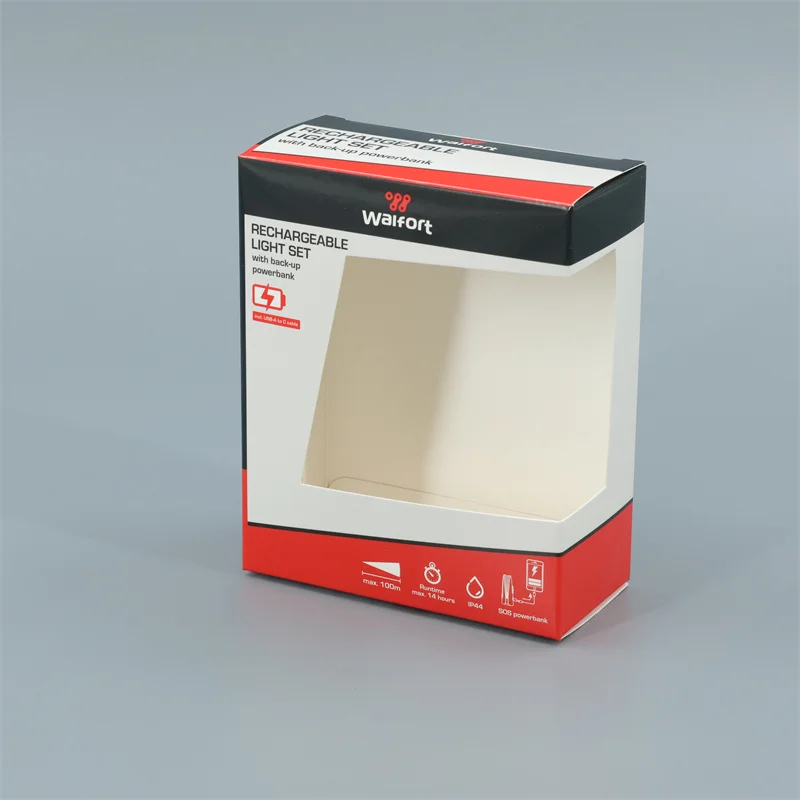 OEM Custom Gift Paper Box Personalized Kraft Paper Box Logo Printing Folding Packaging Window Box