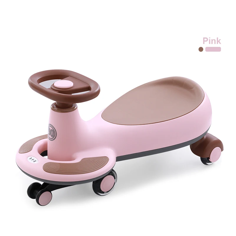 Baby swing car children ride on toys baby walker car kids musical with light wiggle car