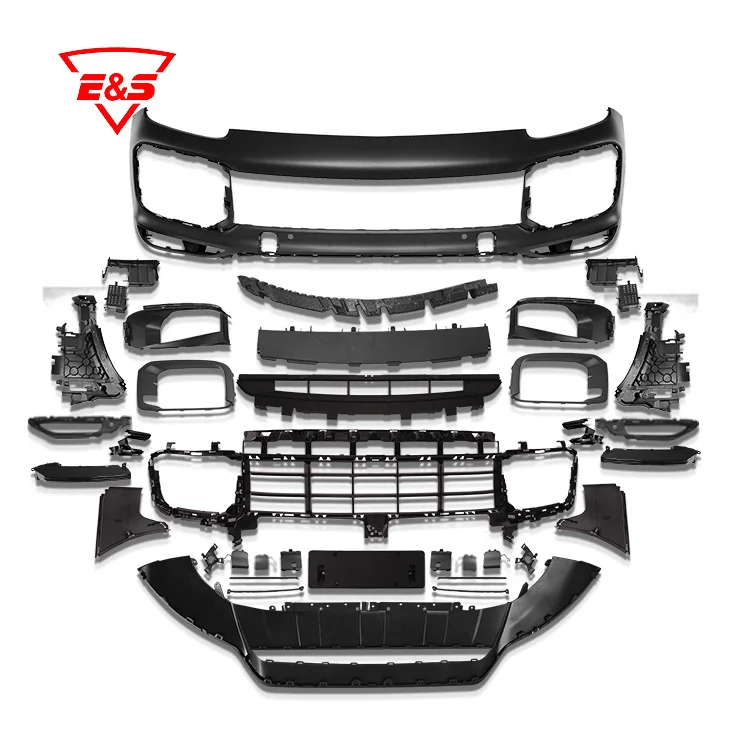 Turbo Style Body Kit For Porsche cayenne S 9Y0 With Front Bumper Side Skirts Rear Lip