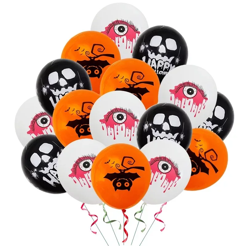 Hot Sale Halloween Party Balloons   Halloween Props Latex  Printing Balloons  Party Decoration 20options 50pcs/bag