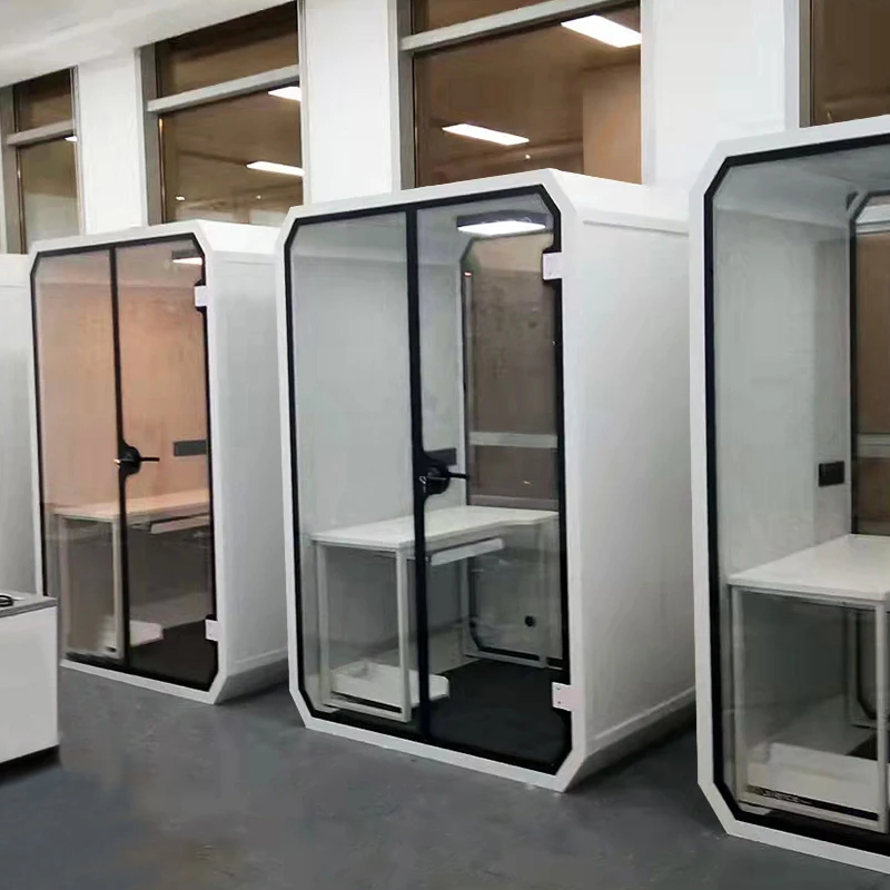 Home office acoustic pod meeting room work pods tempered glass booth soundproof