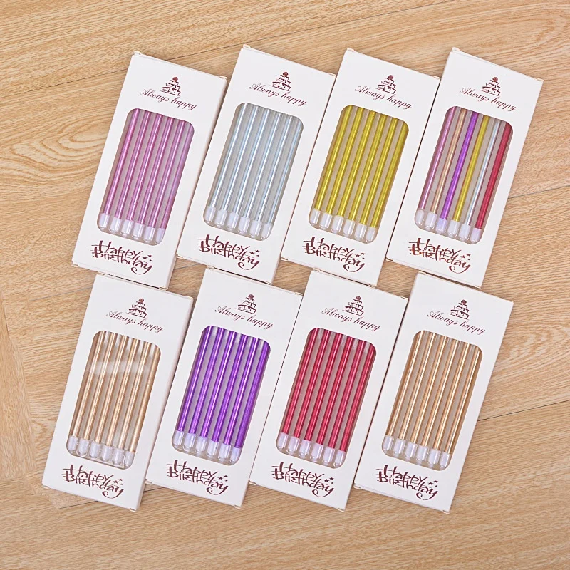 Cheap Rainbow Color blowing out elegant glitter sparkling custom metal creative baby cake happy spiral birthday candles for kids