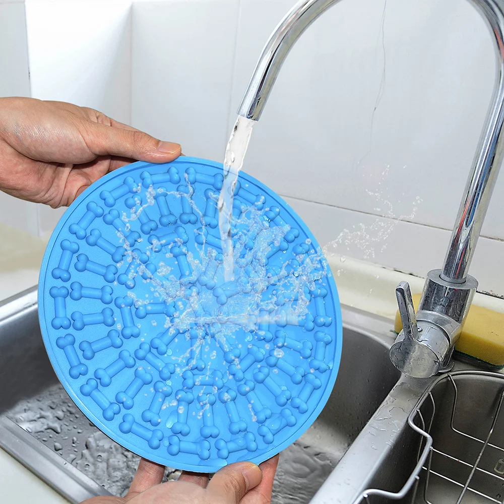 
Dropshipping Hot selling Diameter BPA Free Approved Ecofriendly Silicon Pets Bath Mat Rubber Dog Bath Suction Toy 