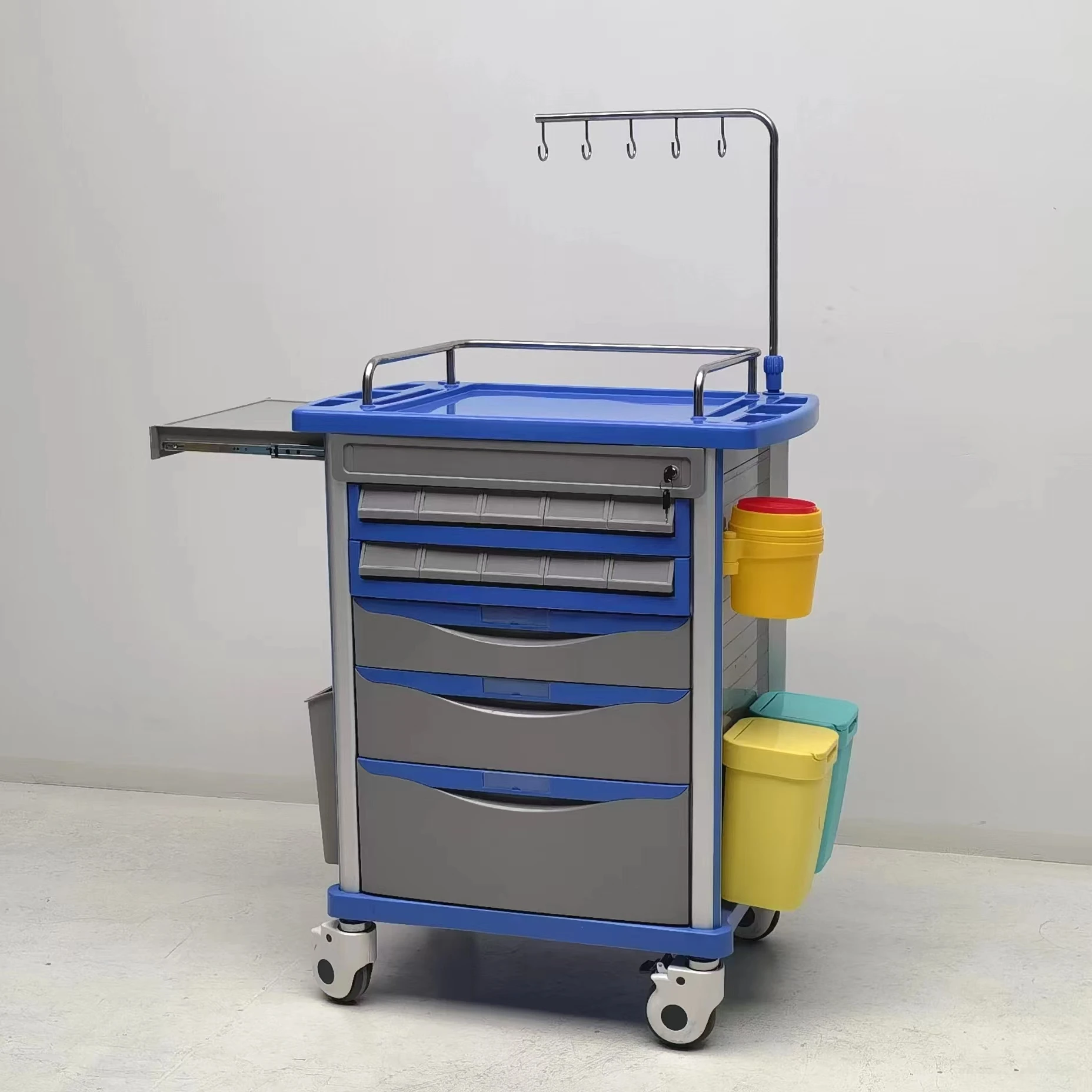 Factory Cheap ABS Medical Cart Hospital Nursing Cart Clinic Treatment Anesthesia Trolley Medical Infusion Cart