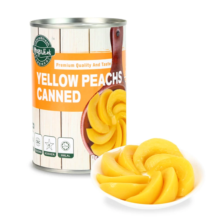 2023 new  Fresh Canned Yellow Peaches Canned food peach strip