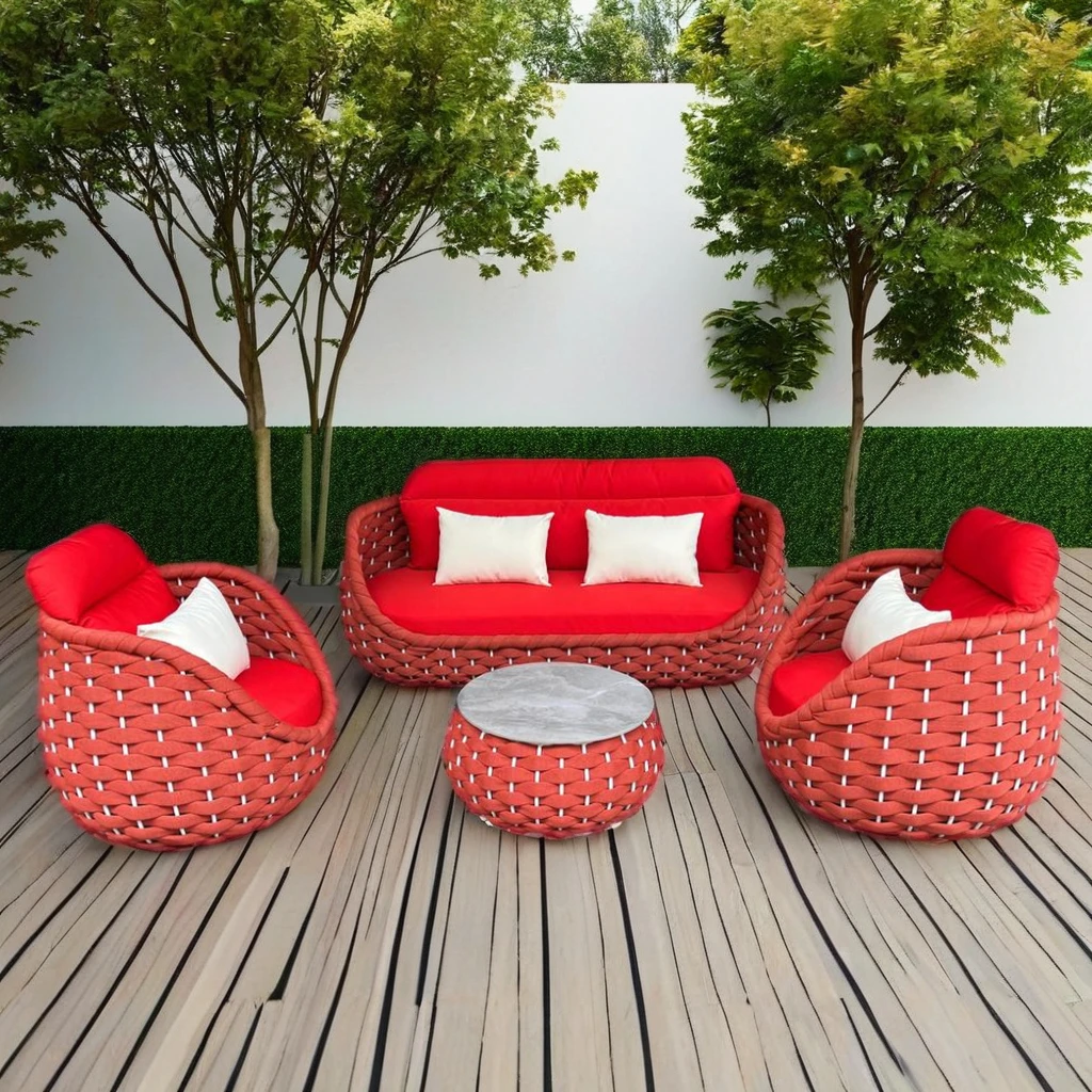 Modern Luxury Patio Garden Outdoor Furniture Sets Rattan Wood Home Office Dining Hotels Parks Courtyards Halls Workshops Entry