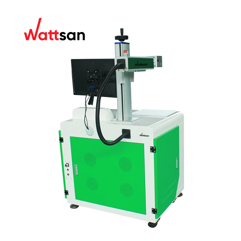 Wattsan 20w/30w/50w/70w/100w fiber laser marking machine price /fiber laser engraver/laser marker on metal
