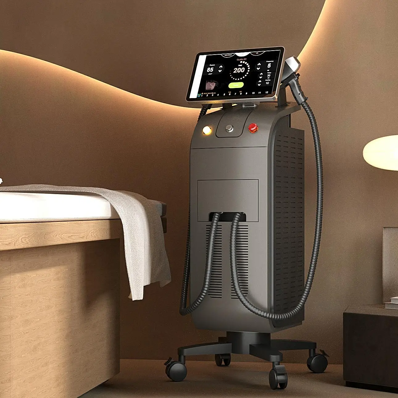DFLASER Ice Titanium Alex 755 808 940 1064 Laser Hair Removal CE Approved Germany 600-2000w  Diode Laser Stationary