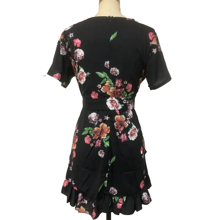 Floral print mini dress bodycon dress women 2021 summer dresses mini black female sexy