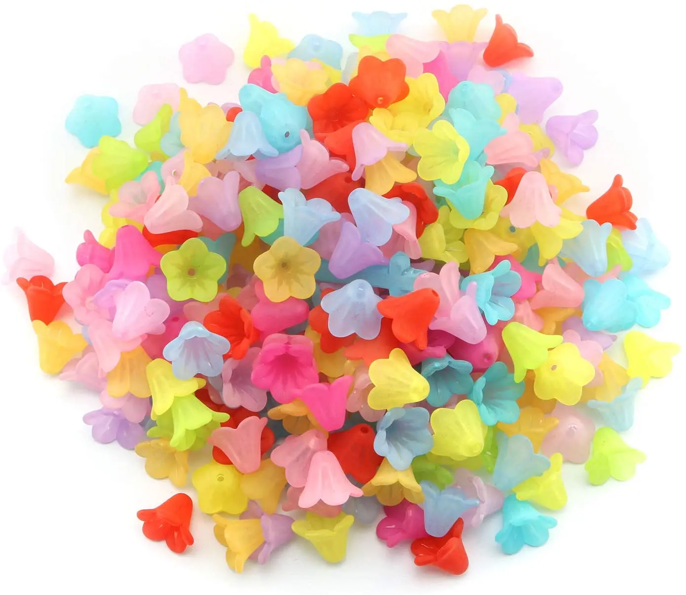 Colorful Crystal Craft Pony Acrylic Glitter Flower Beaded Necklace Waist Beads Jewelry