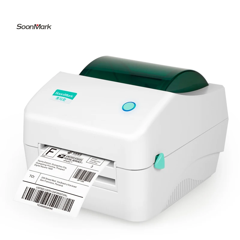  Soonmark M8 машина высокой скорости вращения 4 дюймов USB коммерческий настольный доставка термотрансферный штрих-кода Принтер этикеток
