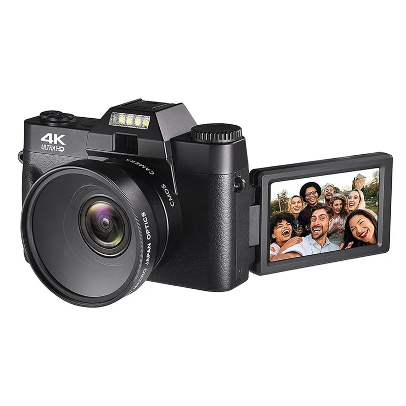 4K Digital Cameras for Photograpy, 48 MP FHD Vlogging Camera with WiFi 16X Digital Zoom 3.0 Inch Flip Screen