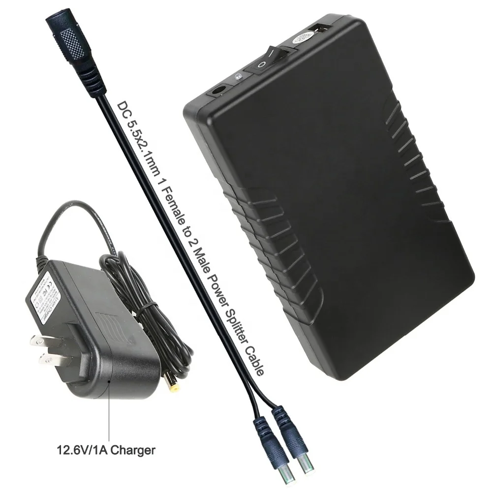 12V 6000mAh Lithium Ion Battery 5V 12000mAh Power Bank For Led Light
