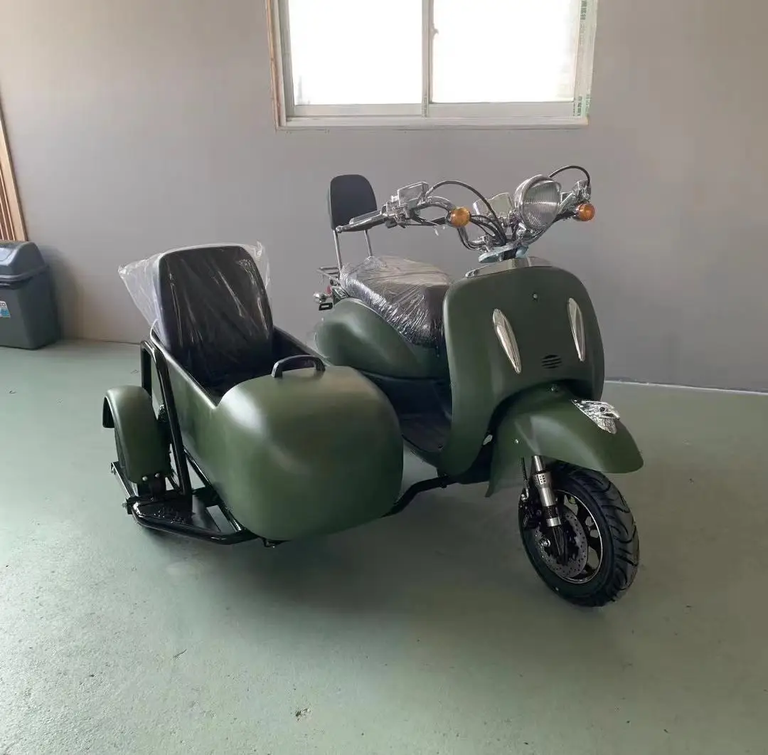 USA Warehouse Roman holiday fashion electric tricycle adult sidecar / sidecar tricycle chopper scooters sidecar scooter