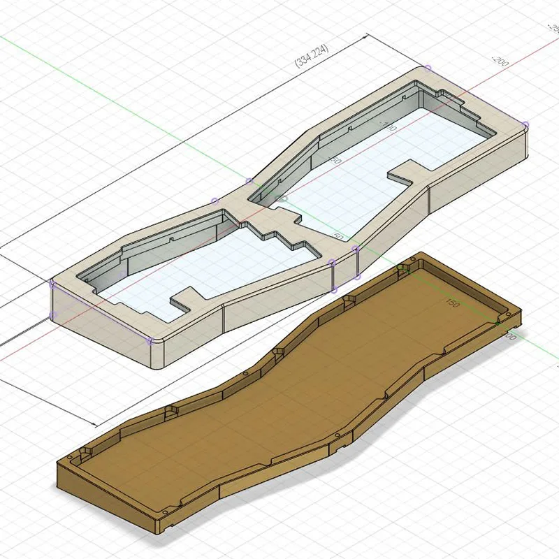 cnc metal aluminium mechanical keyboard case kit
