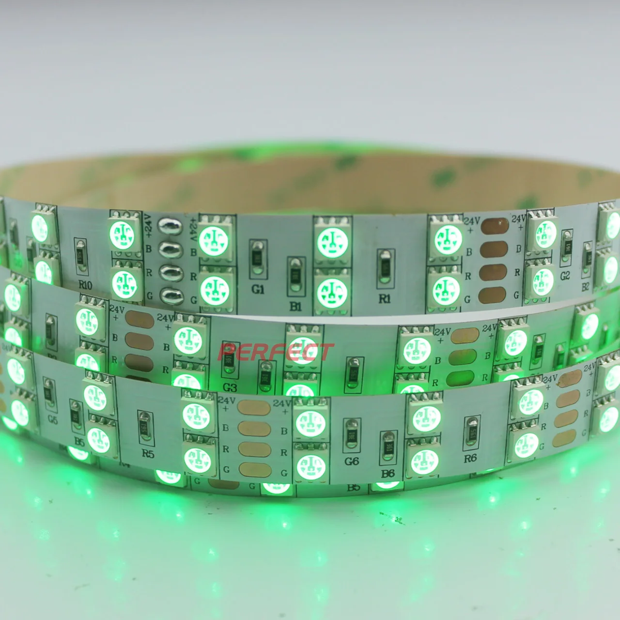  Высокая мощность 28 8 Вт/м двухрядная SMD 5050 RGB 120 светодиодов на метр 50 мм режущая Светодиодная