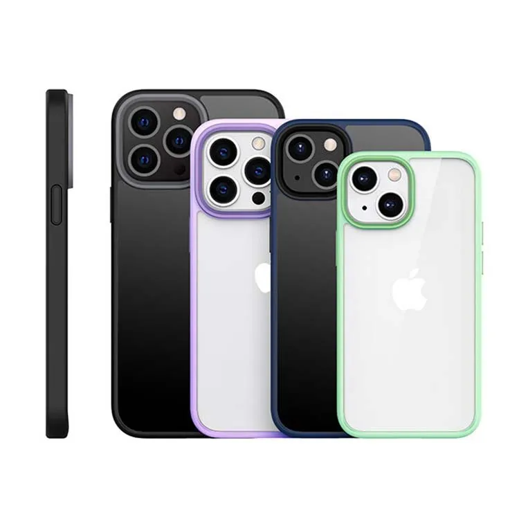 2 in 1 clear anti drop camera protection ring phone case cover for iphone 12pro max