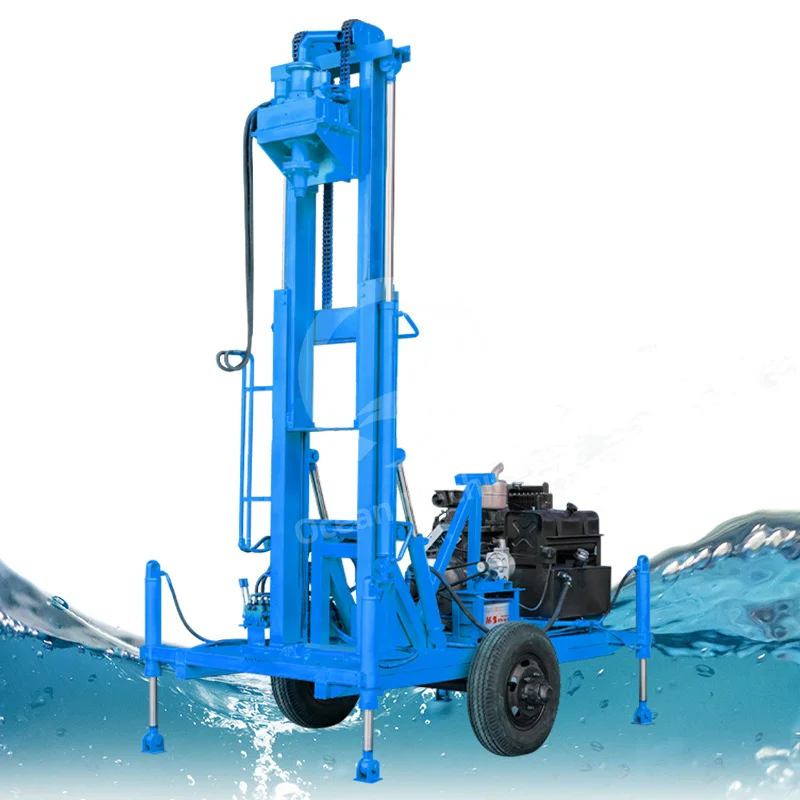 OCEAN Diesel Full Automatic Artesian Well Drill Rig Ground Water Bore Hole Drill Machine Price