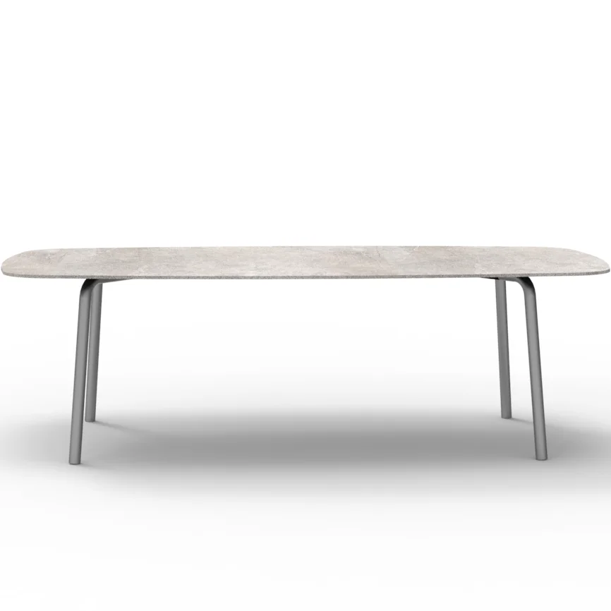 Outdoor Aluminum Structure 12 mm HPL Table Top Italian Garden Patio Hotel Cruise Resort Beach Dine Dining Table