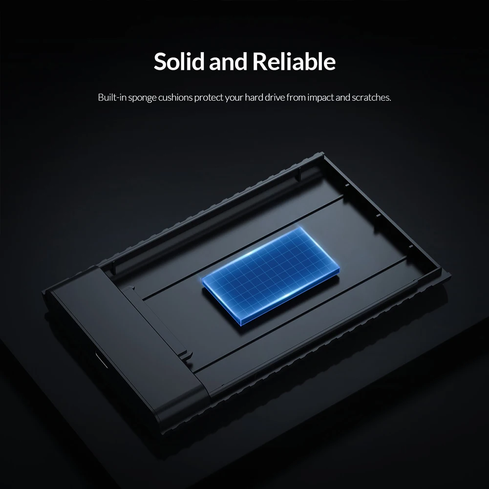 Корпус жесткого диска Type-C 5 Гбит/с для 2 5-дюймового SATA SSD Внешний корпус USB 3 1 мобильный поддерживает