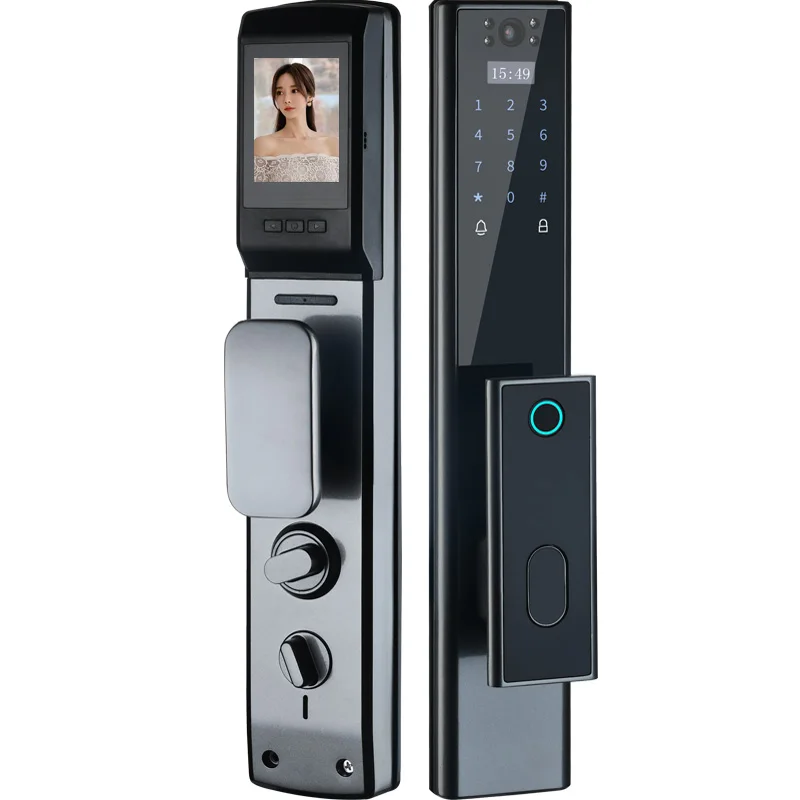 2020 hot selling data entry work system SMT tuyaAPP WIFI smart door lock  Fingerprint lock Camera