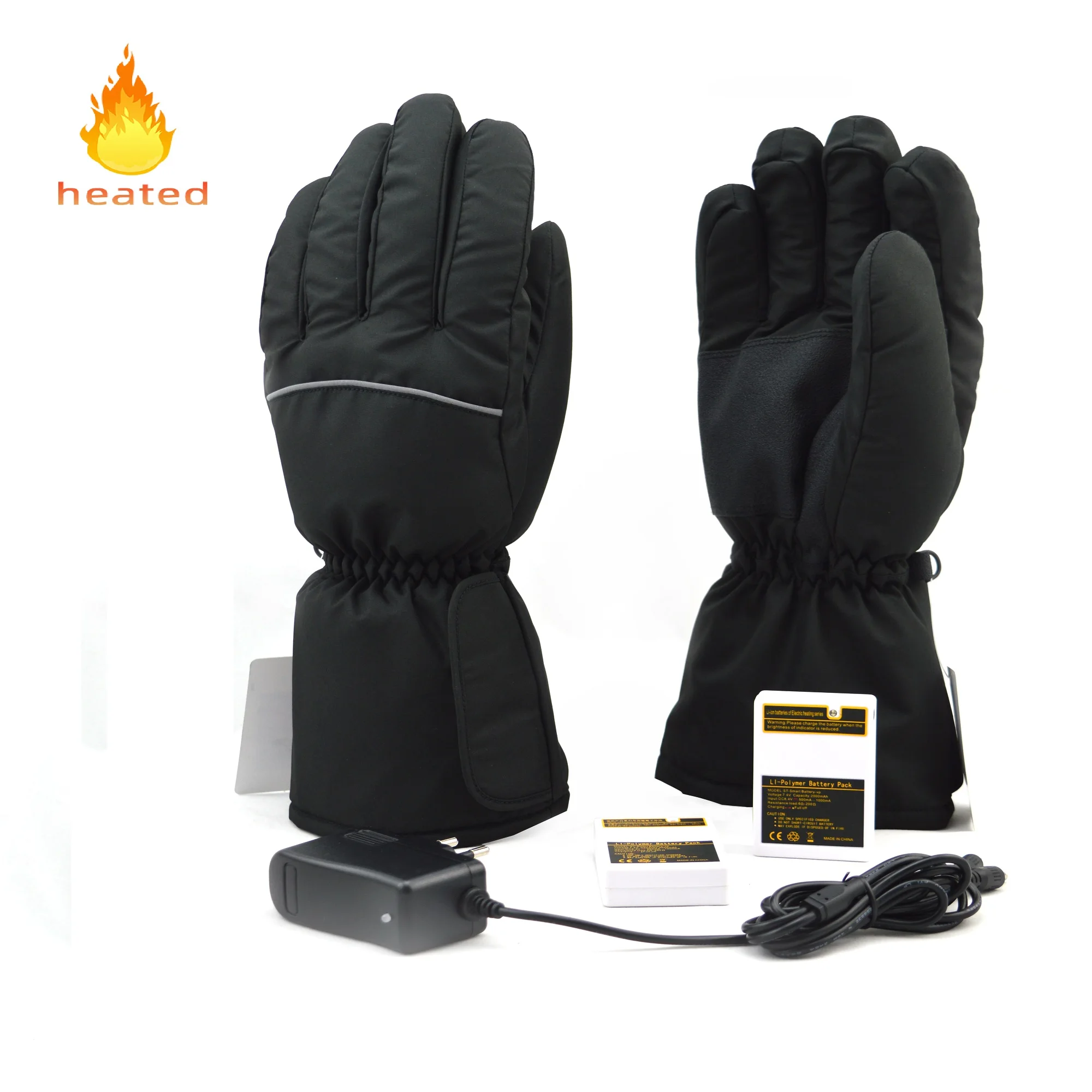 CE сертифицированные дешевые цены 3,7 V 2200mAh перезаряжаемые литий-полимерные перчатки для велоспорта с подогревом с сенсорным экраном
