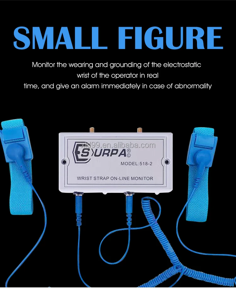 Surpa 518-2 Antistatic Esd Surface Resistance Tester Wrist Strap Online Monitor