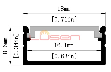 LS-042  aluminum with lightbox aluminum profile light corner