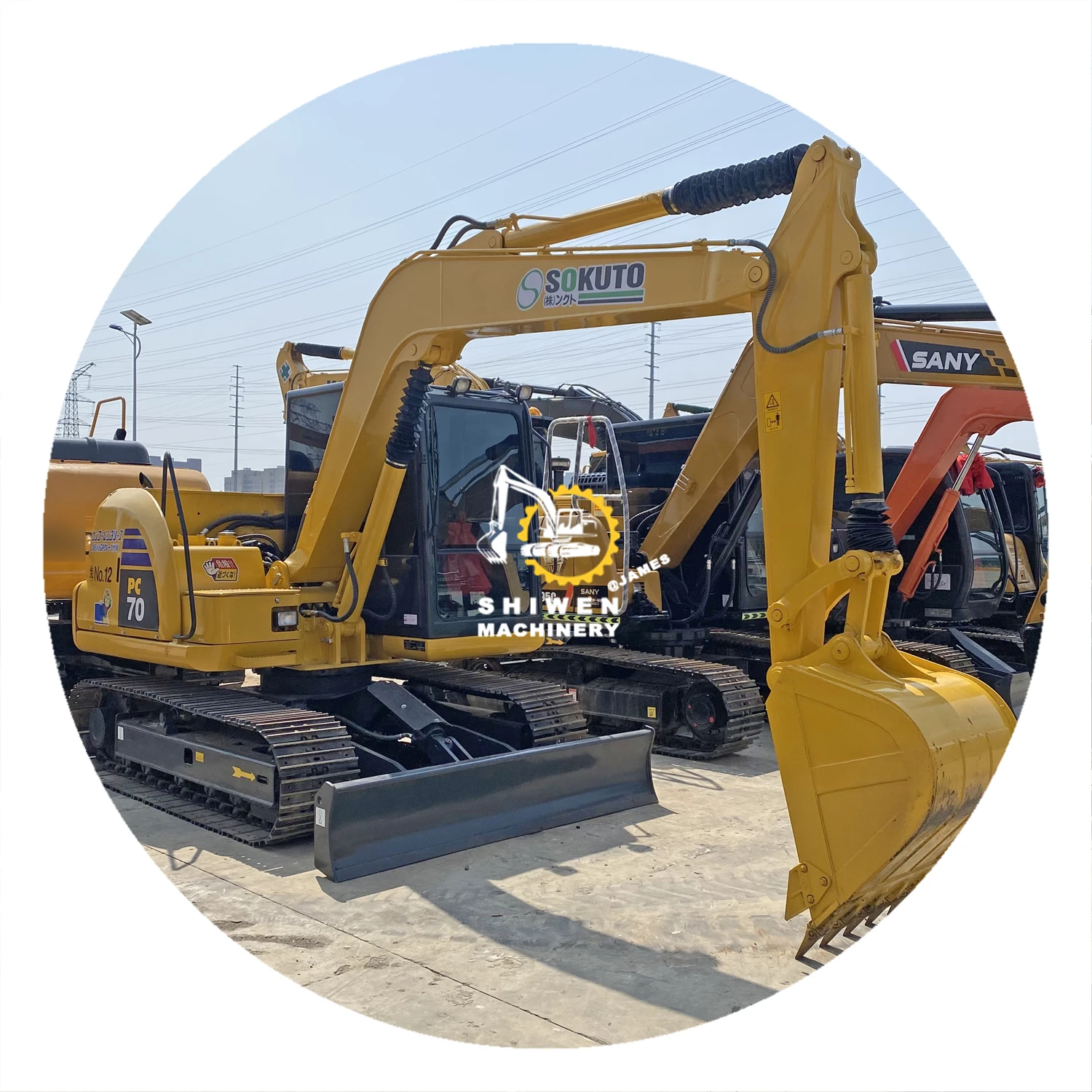 Используемый мини-экскаватор Komatsu PC 70 оригинальный гусеничный высококачественный PC70 PC40 PC78 PC55 Pc200 для продажи
