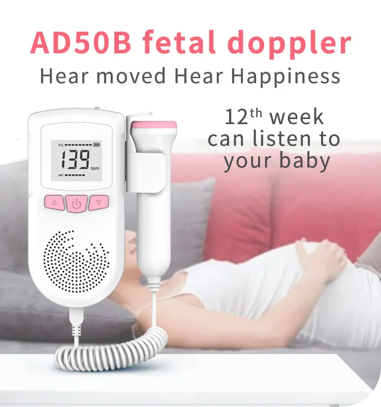 Ultrasound Baby Heart Rate Detector Portable doppler fetal recargable Monitor Maternal Digital Portable Pocket Fetal Doppler