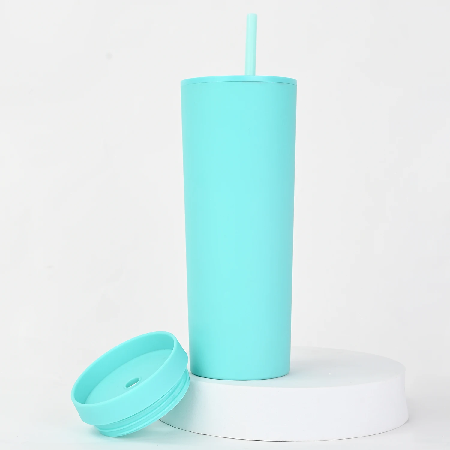 wholesale double walled stainless steel insulated weighted sippy cup with straw for camping drink bottle