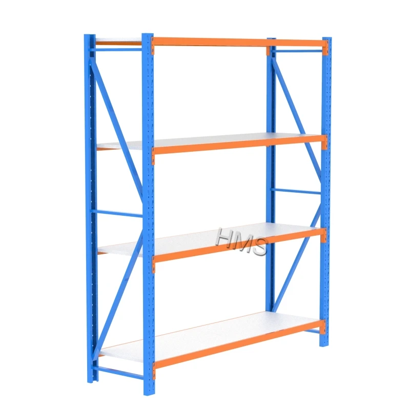 4 Tier Wholesale Black Industrial Heavy Duty Shelving Industrial Shelving Unit Warehouse Rack Storage Shelves