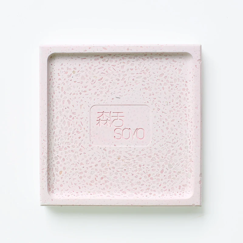 Fast Dry Water Absorption Mildewproof Eco-friendly Bathroom Cobblestone Diatomite Soap Holder Soap Dish