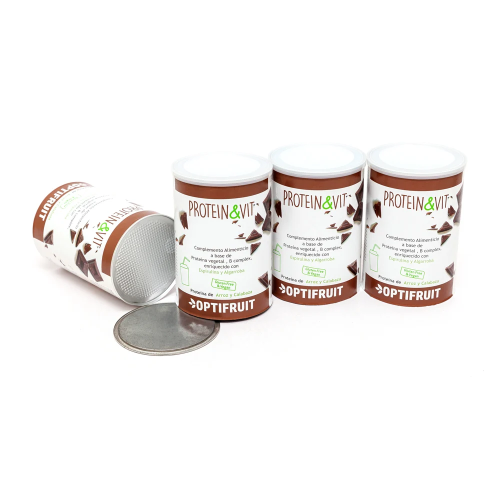 food grade 500g airtight paper canister paper tube protein packaging tub