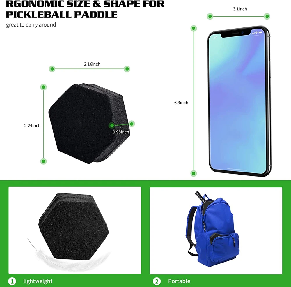 Pickleball Paddle Eraser, Carbon Fiber Pickle Ball Racket Cleaner for Removing Ball Residue, Dirt, & Minor Scrapes/Scratches