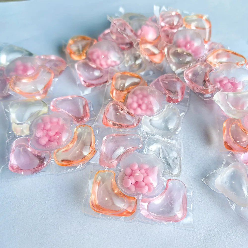 5 in 1 Water Soluble Laundry Detergent Pods Capsules Liquid Detergent Deep Cleaning Packaging Boxes For Washing Capsules