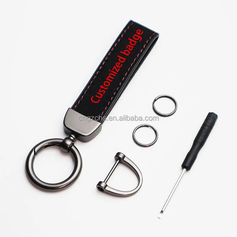 OEM PU suede Leather Car KeyChains For Women Man Fashion Key Accessory Keyrings Gifts Carbon Fiber Car Ring Car Backpack Pendant