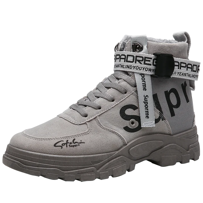 Breathable High-top Custom Outdoor Male PVC Casual Men Winter Boots Shoes