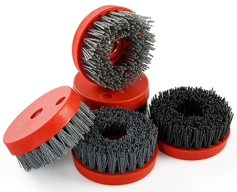 Manufacturer High Quality  radial abrasive polymer brush Nylon Round  Polishing Grinding Abrasive Brushes