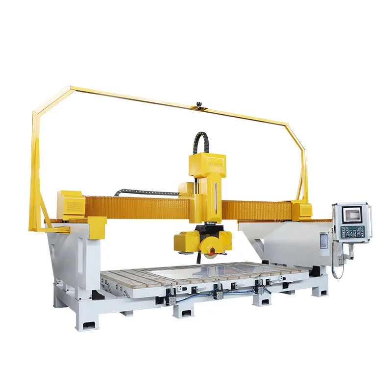 5 aixs bridge saw cnc marble cutting machine / grave stone carving and printing machine