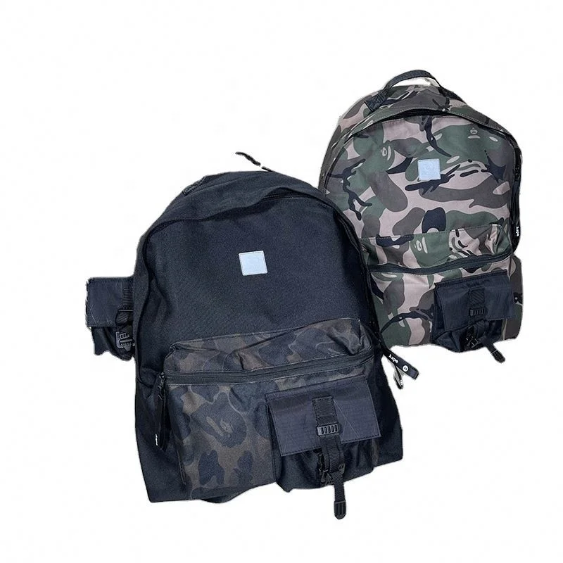 2022 New Style Unisex Fashion Style Trend Backpack Bape Camouflage Stitching Backpack