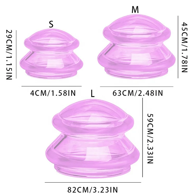 Newest Medical grade SIlicone Cupping set Therapy Vacuum Cupping Silicone Suction Cups