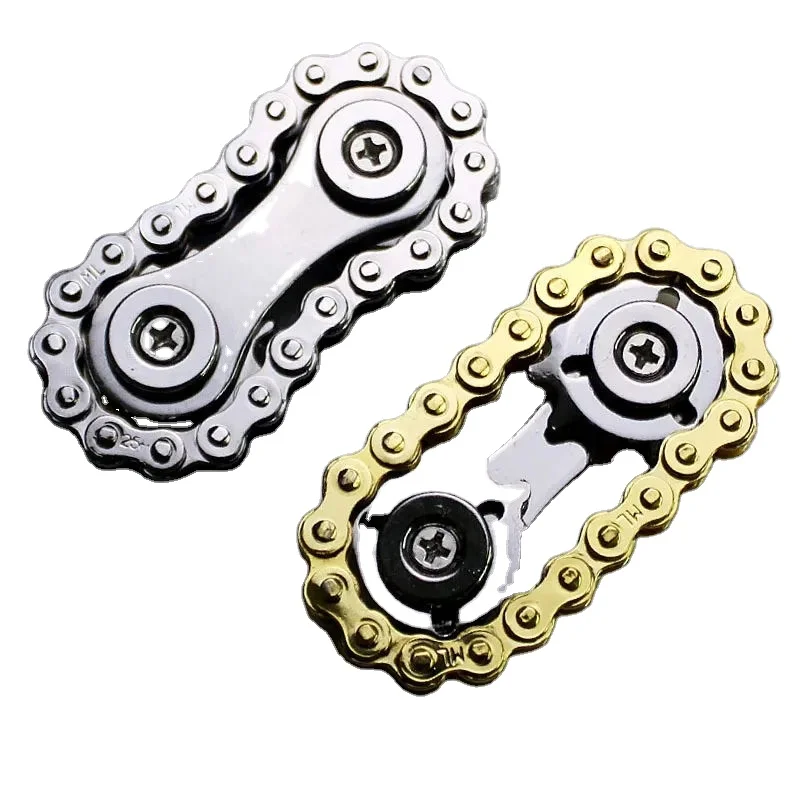 New Arrival Sprockets Flywheel Fingertip Gyro Fidget Spinner Antistress Anxiety Metal Bike Chains Christmas Gift For Adult Kids