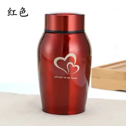 Gold/Silver Stainless Steel Urns Pet Dog Cat Bird Hamster Cremation Ashes Souvenir Coffin Ashes Pet Memorial